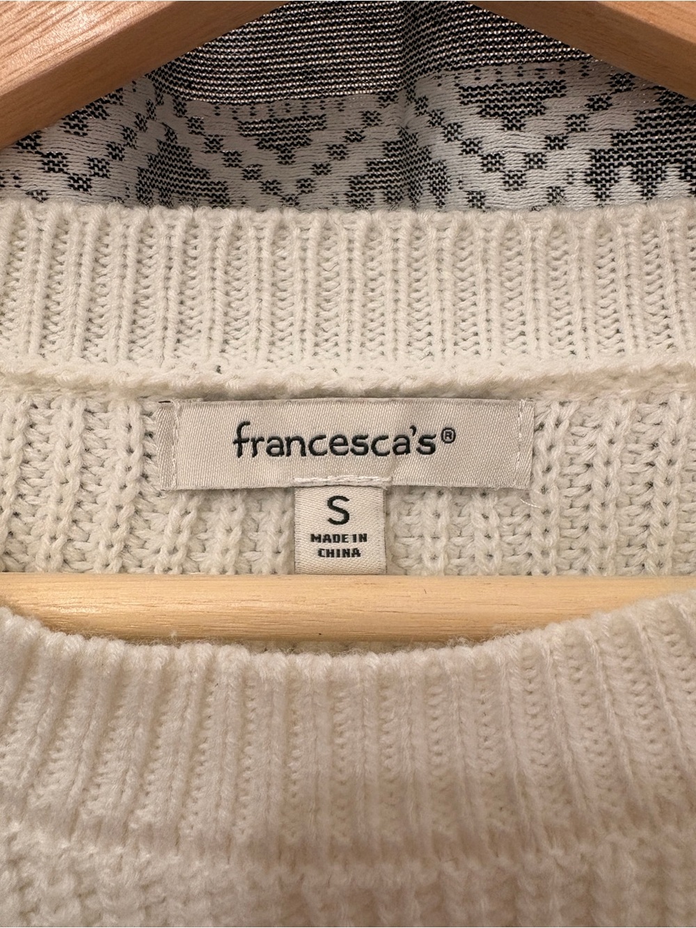 Francesca's Cream Ribbed Knit Sweater - Picture 4 of 7